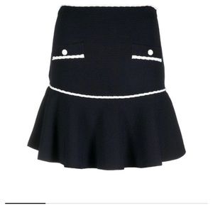 Claudie Pierlot NWT contrasting-trim knitted skirt